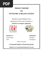 Project Report ON Inventory & Billing System