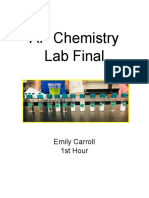 AP Chemistry Lab Final: Emily Carroll 1st Hour