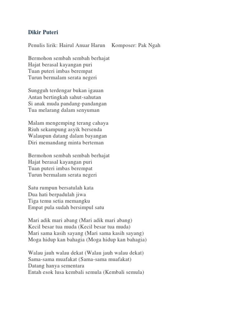 Dikir Puteri Pdf