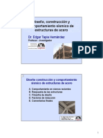 Diseño, construcción y comportamiento sísmico de estructuras de acero Dr. Edgar Tapia Hernández Profesor - investigador