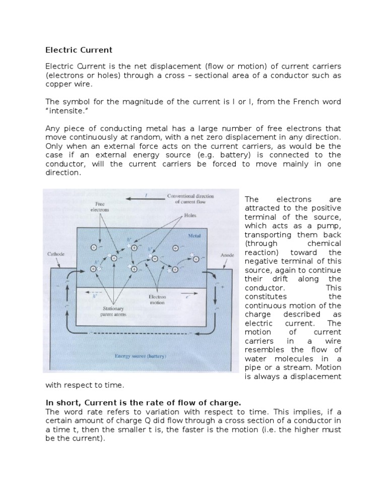 Electric Current | PDF | Electric Charge | Electric Current