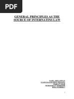 General Principles As The Source of Internatins Law