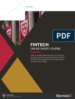 Harvard Fintech Online Short Course Brochure