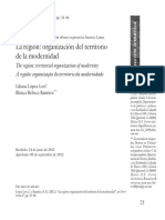 LÓPEZ LEVI. La Región - Organización Del Territorio de La Modernidad PDF