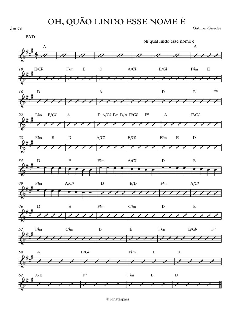 OH, QUÃO LINDO ESSE NOME É Piano PDF