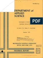 Department Applied Science: Informal Report