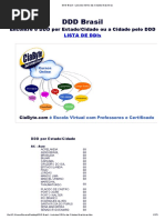 Códigos DDD e DDI por Países | PDF | Entidades Territoriais ...
