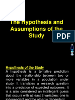 The hypothesis and assumptions of the study.pptx