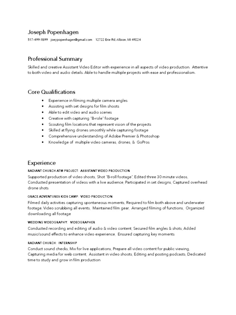 Joey Resume 4 | PDF