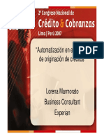 Automatizacion en El Proceso de Originacion de Creditos Lorena Marmorato PDF