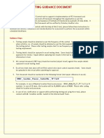 Testing Guidance Document