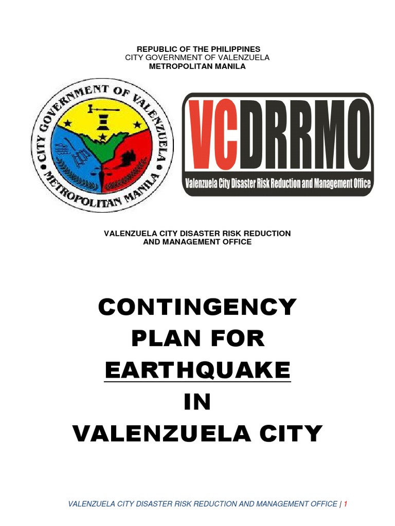 Earthquake Contingency Plan.pdf Earthquakes Hazards