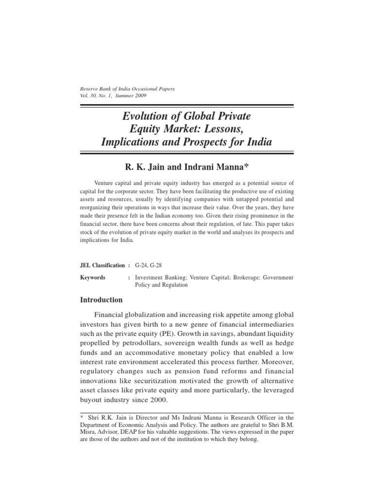 Evolution of Private Equity Market | PDF | Private Equity | Leveraged ...