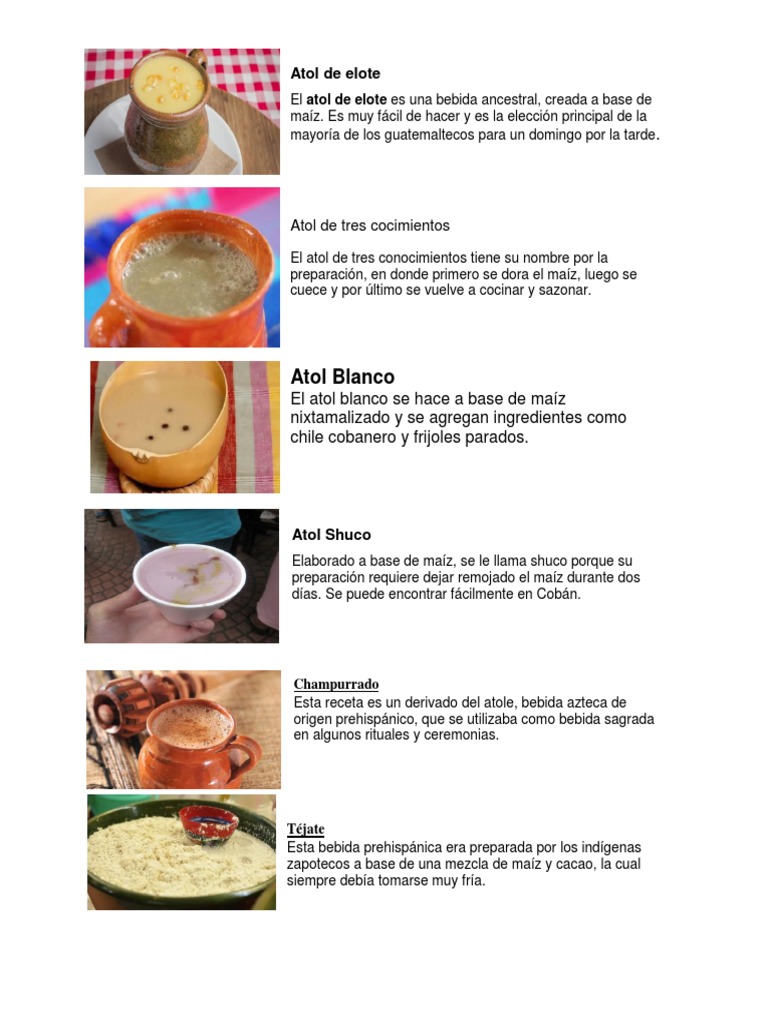 Bebidas y Comidas Hechas Con Maiz | PDF | Maíz | Cocina norteamericana