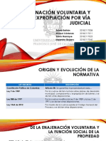 Normativa sobre enajenación voluntaria y expropiación por vía judicial