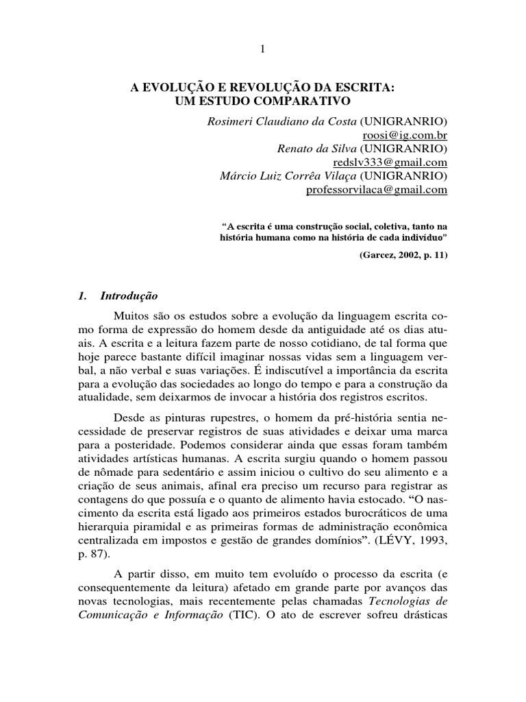 Evolução e Revolução da Escrita | PDF | Hipertexto | Escrita