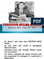 Theodor Seuss Giesel: March 2, 1901 - Sept. 27, 1991