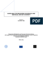 Guidelines For Measuring Household and Individual Dietary Diversity