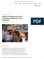 SINDICATOS Maduro y La Destrucción de Los Convenios Colectivos, Por León Arismendi
