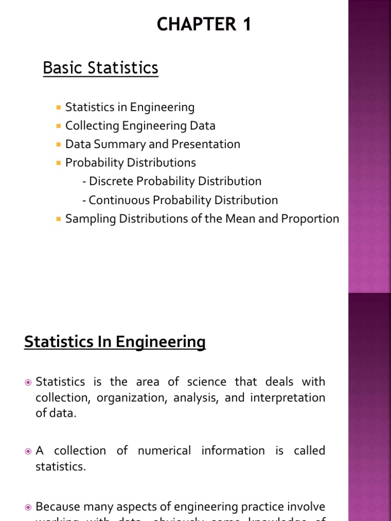Engineering Statistics Fundamentals | PDF | Mode (Statistics) | Median