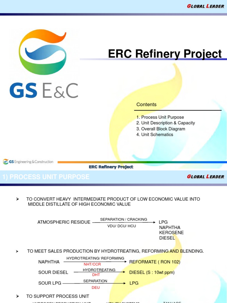 ERC Refinery Project: 1. Process Unit Purpose 2. Unit Description ...