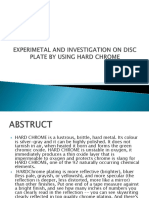 Experimetal and Investigation on Disc Plate by Using Hard Chrome