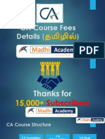 CA Course Fees Details in Tamil