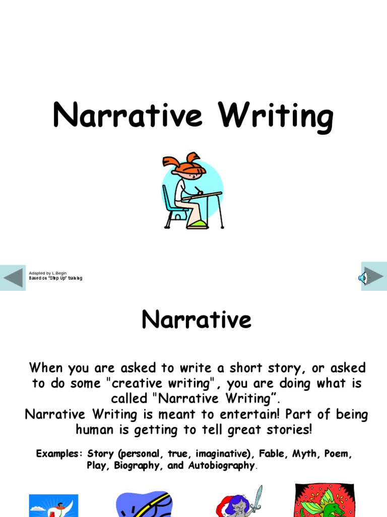 Narrative Writing: Adapted by L.Begin Based On 