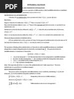 Integral Calculus: Topic 1: Antiderivatives and Indefinite Integration