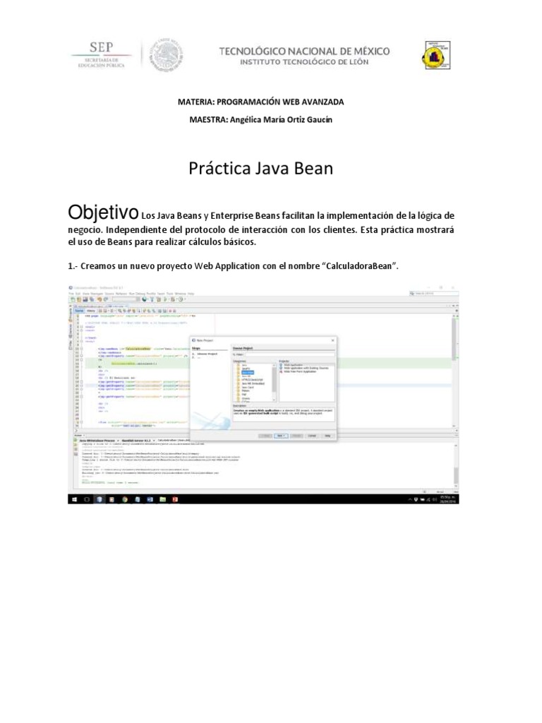 Práctica de Java Beans en Calculadora | PDF | Páginas del servidor Java ...