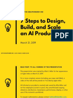 7 Steps To Design Build and Scale An AI Product - Allie K Miller - March 2019