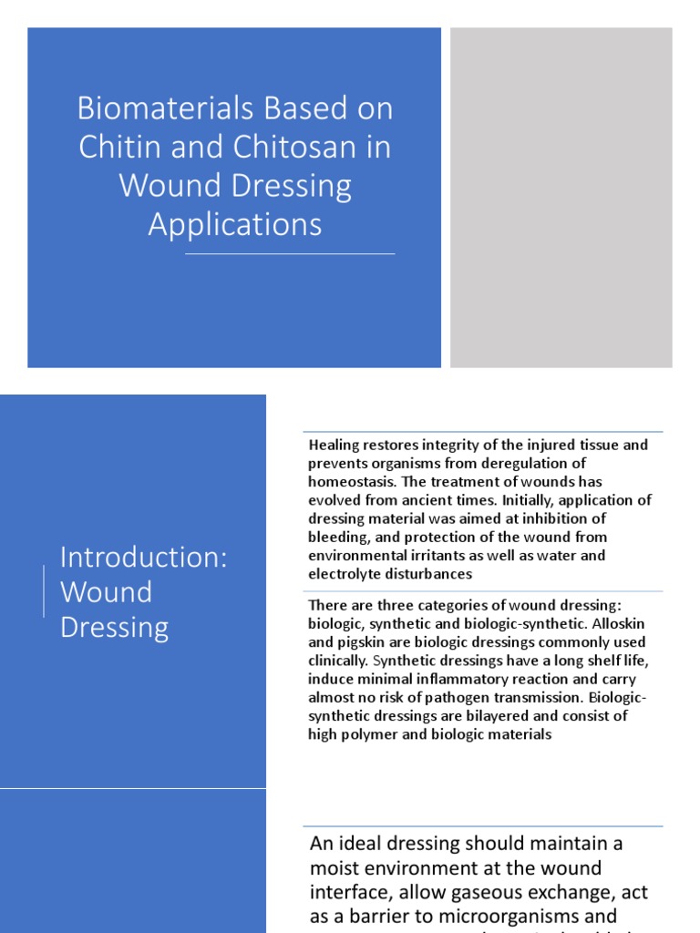 Chitin & Chitosan in Wound Dressings | PDF | Tissue Engineering | Chemistry