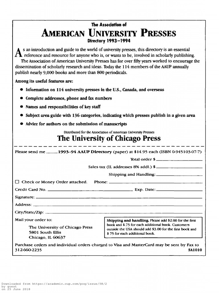 American University Presses: The Association of | PDF | Publishing ...