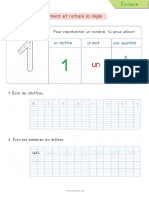 1 Ecrire Les Nombres en Lettres Un