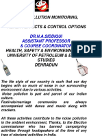 Noise Pollution Monitoring, Health Effects & Control Options