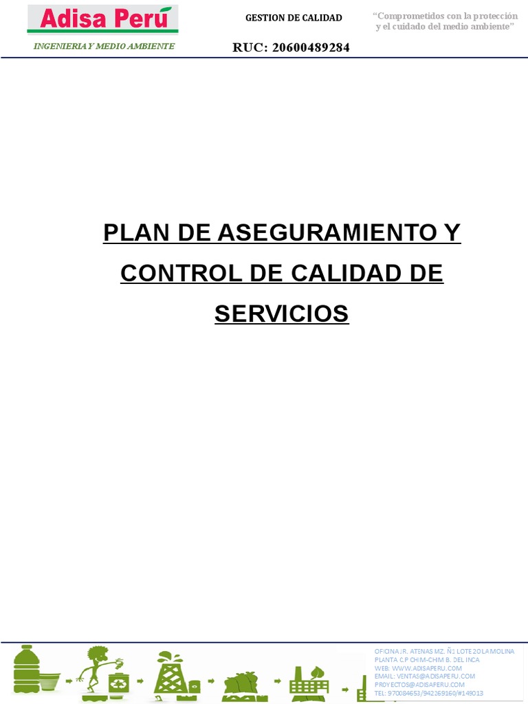 Plan de Aseguramiento de La Calidad | PDF | Calidad (comercial) | Business