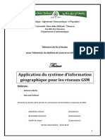 Application Du Systeme Dinformation Geographique Pour Les Reseaux GSM PDF