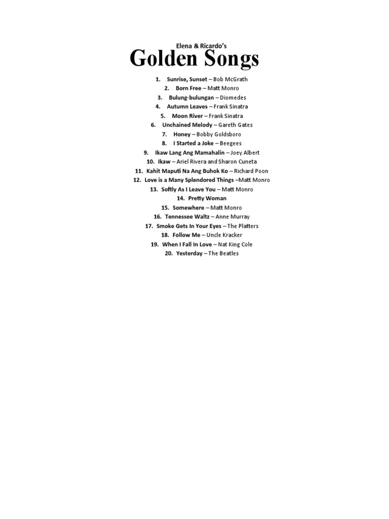Songs | PDF