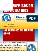 Los 5 Enemigos Del Servicio a Dios