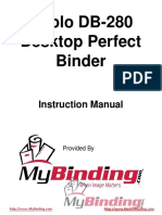 Duplo DB-280 Desktop Perfect Binder: Instruction Manual