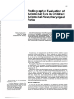 Radiographic Evaluation of Adenoidal Size in Children: Adenoidal-Nasopharyngeal Ratio