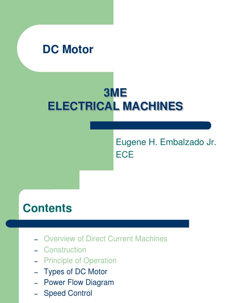 DC Motor | PDF | Electric Motor | Electric Power