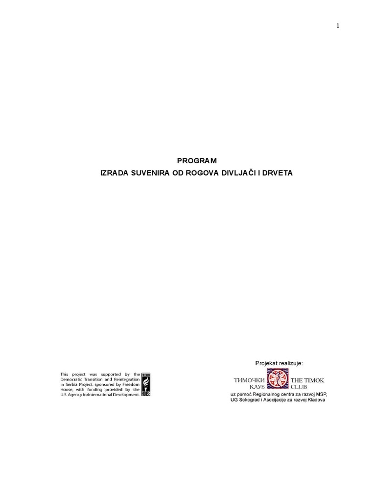 Izrada Suvenira Od Rogova Divljaci I Drveta | PDF