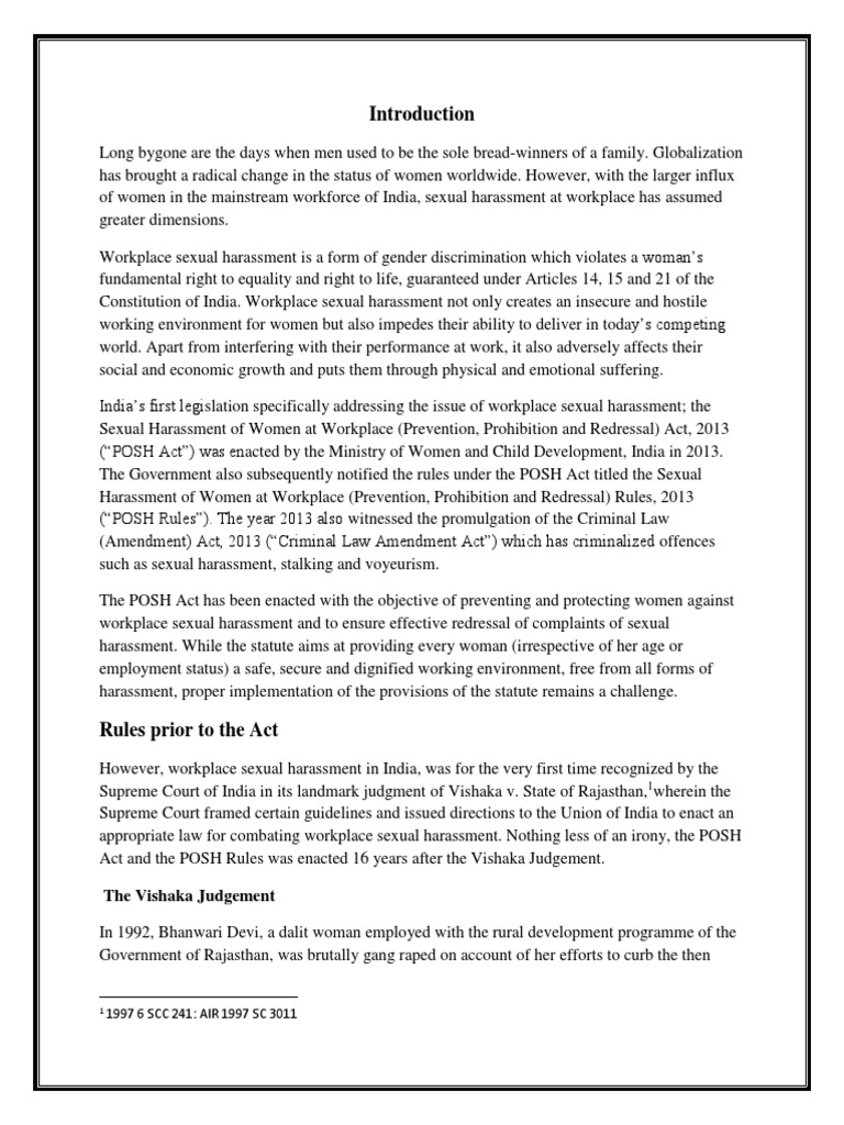 Sexual Harrasment at Workplace Act | PDF | Sexual Harassment | Justice