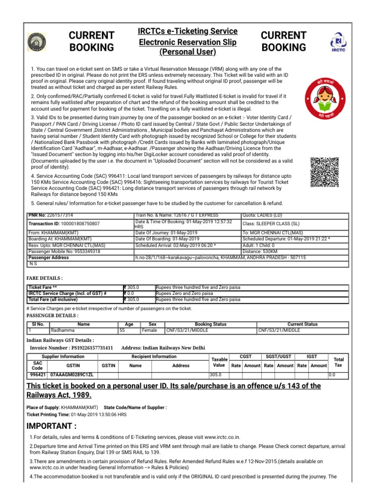 IRCTC e-Ticketing Service Guide | PDF | Identity Document | Ticket ...