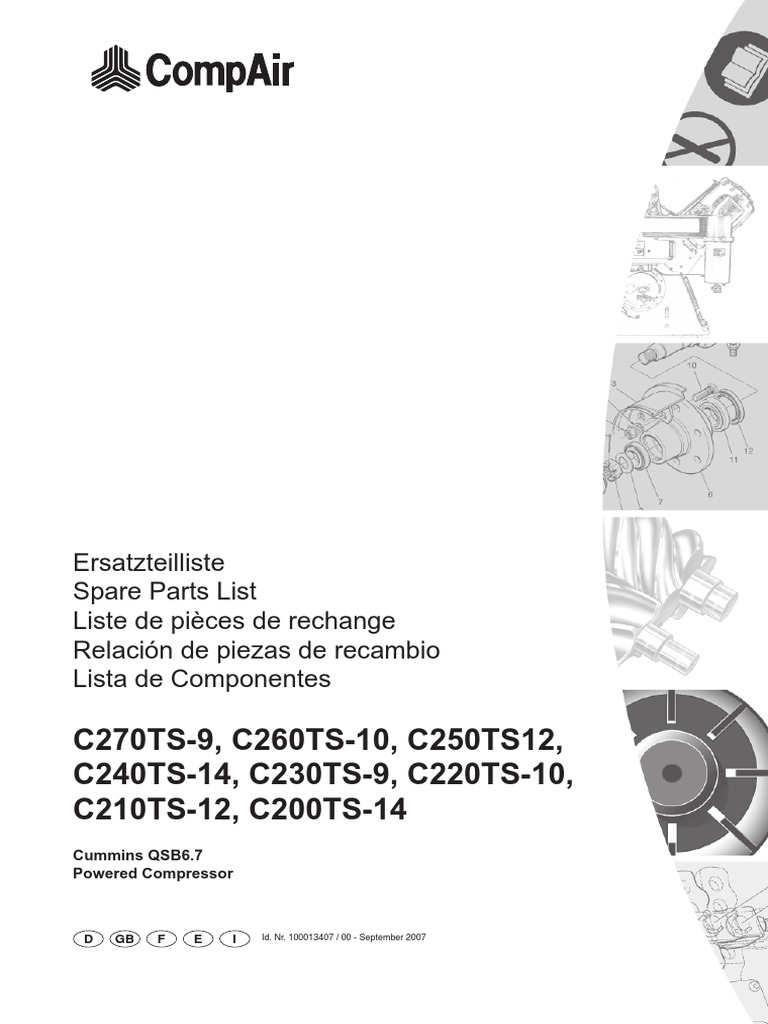 C270TS-9 Partes Cummins SB6.7 | PDF | Vehicle Parts | Machines