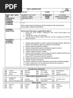 Daily Lesson Plan Subject Class Week / Day / Date Attendance Time Theme Focus Skill Topic Content Standard Learning Standard