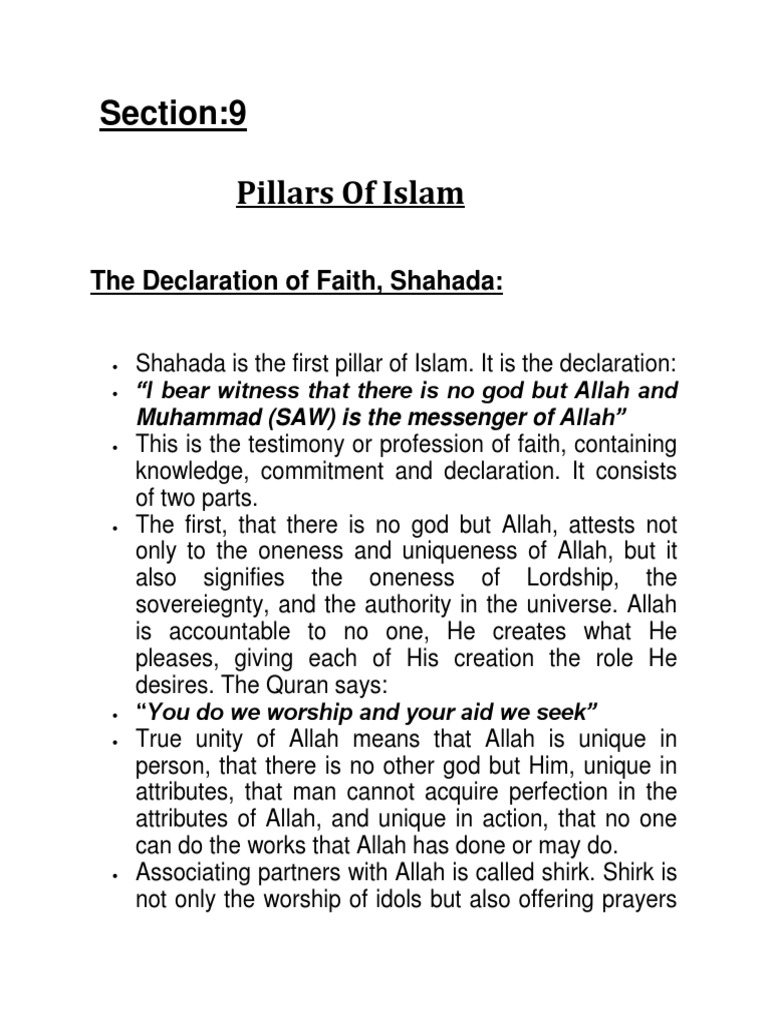5 Pillars of Islam PDF Ramadan Islamic Fundamentalism