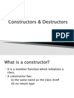 Concept of Constructor and Destruct Or