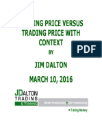 March 10, 2016 Trading Price Versus Trading Price With Context